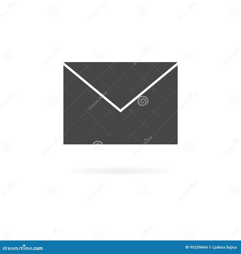 Mail Icon Stock Vector Illustration Of Black Email 95239664