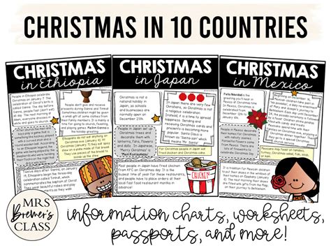 Christmas Around The World Activities Mrs Bremers Class Worksheets