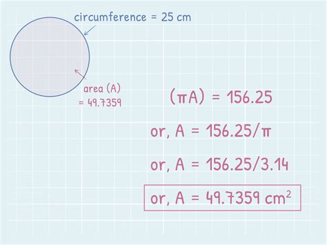 how to find the area circle 5