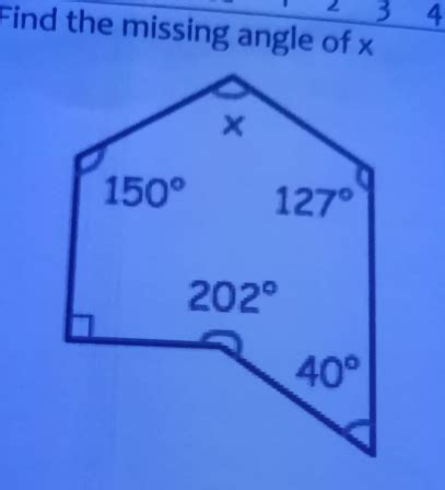 Solved 34 Find The Missing Angle Of X Math