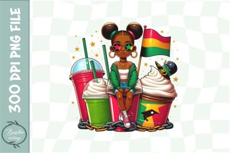 Juneteenth Coffee Juneteenth Girl PNG Graphic By Basilio Vintage