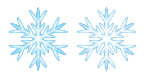 Snowflake Emoji Icon Snow Winter Day Weather Symbol Vector