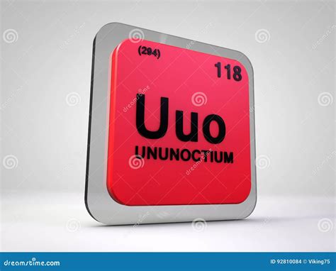 Ununoctium Chemical Element Vector Illustration | CartoonDealer.com ...