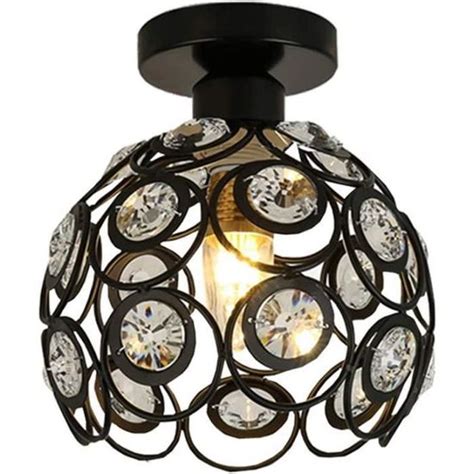 Moderne Plafonnier Industrielle Cristal En M Tal Luminaire L Clairage