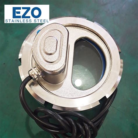 Stainless Steel Sanitary Weld Pad Sms Welding Sight Flow Glass With Light China Separation