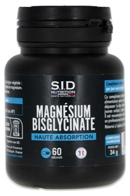 S I D Nutrition Magnésium Bisglycinate 60 Unités