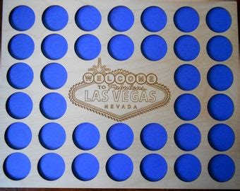 Las Vegas Poker Chip Display Frame Insert Laser-engraved Vegas - Etsy