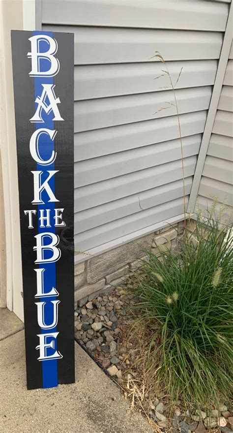 Back The Blue 4 Porch Sign Porch Signs Wooden Welcome Signs Front