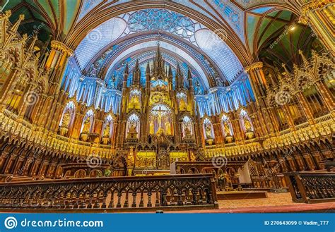 Montreal, Canada - September 5, 2022: Notre Dame Cathedral Interior ...