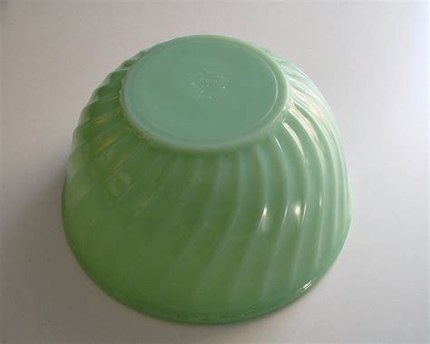 Vintage Fire King Jadite Bowl Swirl Mixing Bowl Jadeite 8 Inch Etsy