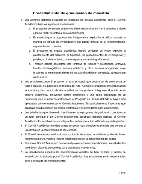 Pdf Procedimiento De Graduaci N De Maestr A De Procedimiento