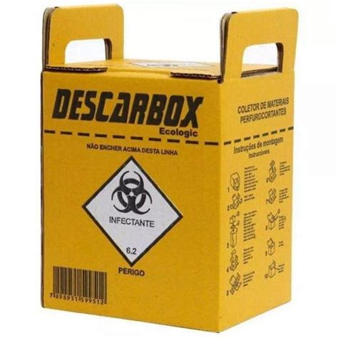 Coletor Perfurocortantes Ecologic 20L DESCARBOX Coletor Perfuro