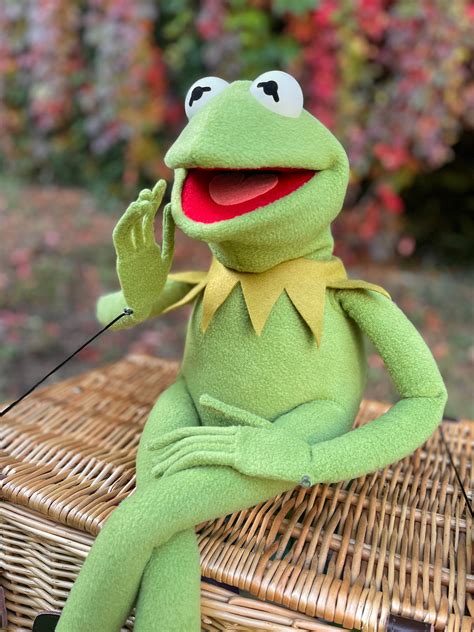 Kermit the Frog Puppet Replica Hand Puppet Muppet, 1:1 Professional ...