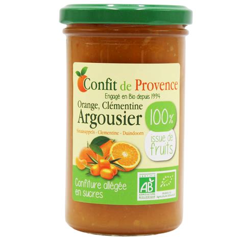 Orange Clémentine et Argousier Confiture Bio 100 issue de fruits