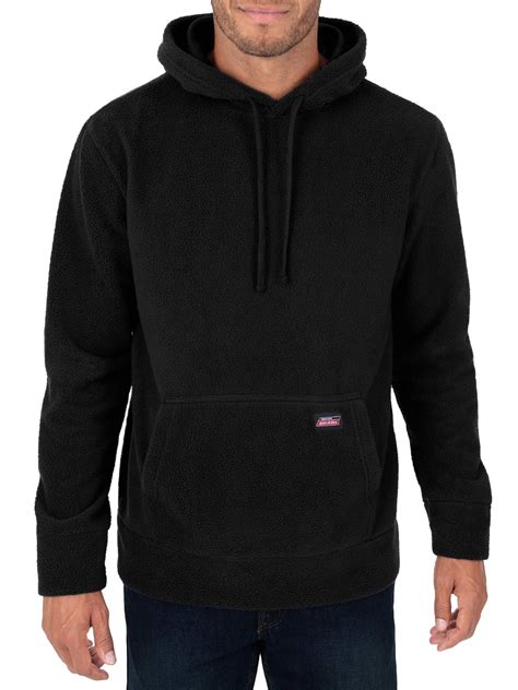 Genuine Dickies Mens Sherpa Pullover Hoodie With Jersey Lined Hood