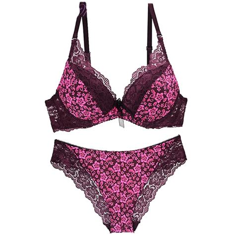 Yinmar Sexy New Lace Push Up Bra And Thong Set Embroiderde Plus Size Bcd Cup Floral Bra Sets