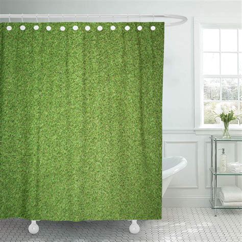 Ksadk Green Beautiful Artificial Grass Blades Shower Curtain Bathroom Curtain 60x72 Inch