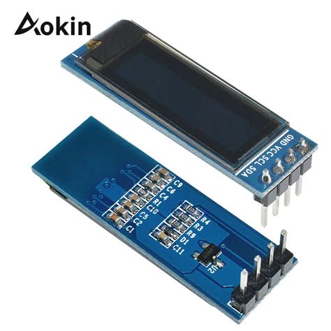 0 91 Inch 128x32 IIC I2C Blue OLED LCD Display DIY Module SSD1306