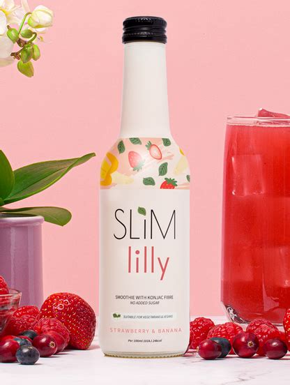 Box Of Slim Lilly Strawberry And Banana Smoothie 6x250 Ml Slimlilly