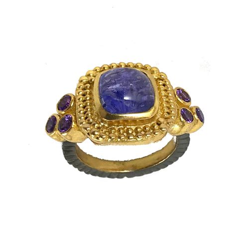 Elegant Tanzanite Sterling Silver Ring | Buy Online