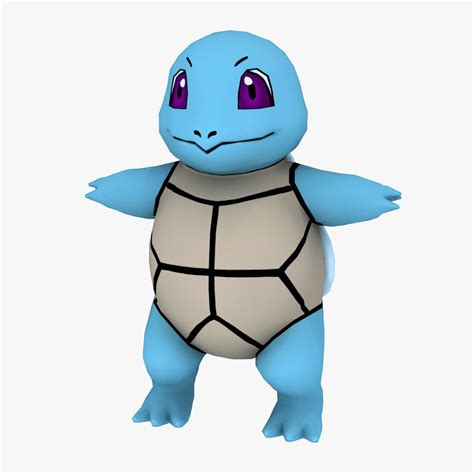 Squirtle Pokemon 3d Modell 7 C4d Free3d