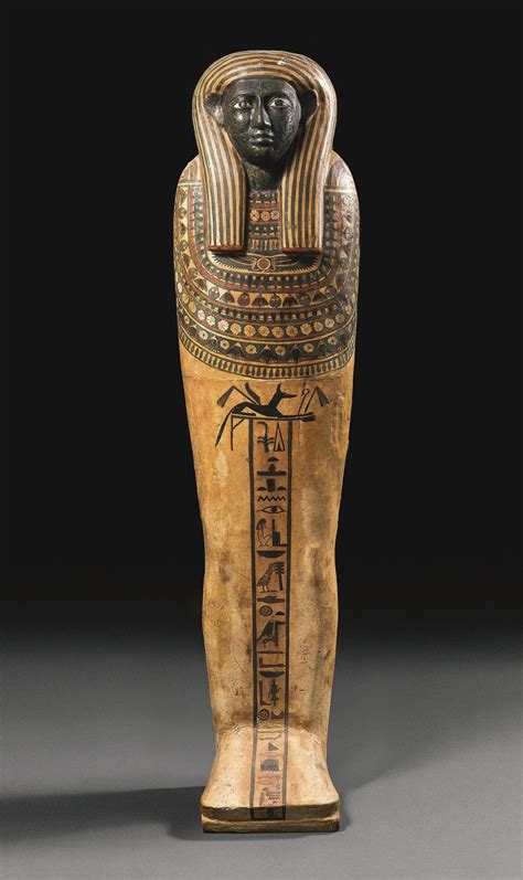 An Egyptian Polychrome Wood Sarcophagus Lid Of The Lady Tjenety 25th