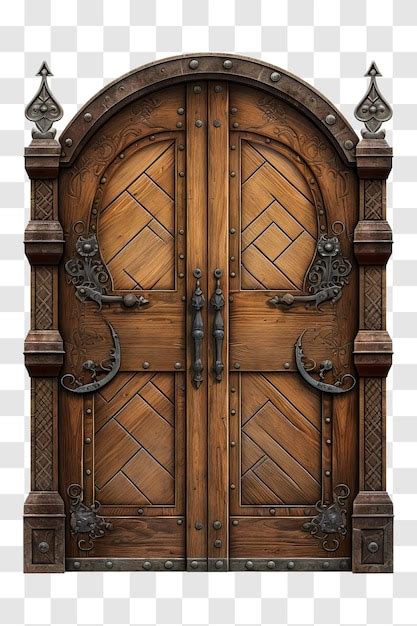 Vieille Porte En Bois Isol E Sur Fond Transparent Png Psd Premium