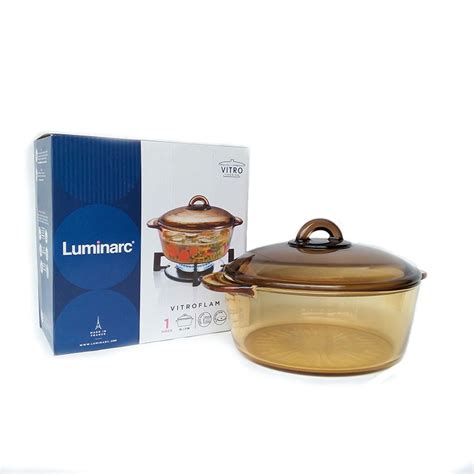 Jual Panci Kaca Luminarc Vitro Blooming Casserole Amber Liter