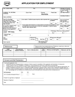 Fillable Online Arctic Co Ops Job Application Fax Email Print PdfFiller