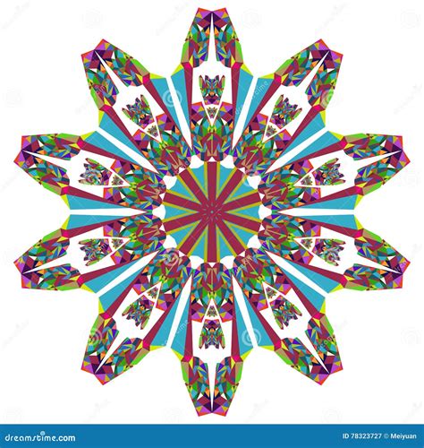 Rainbow Kaleidoscope Polygonal Elements Vector Illustration Stock