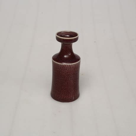 Stig Lindberg Miniature Vase Glazed Stoneware Signed With Studio