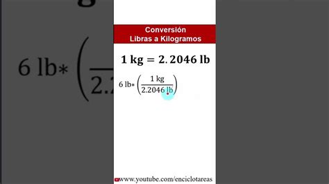 Conversión de libras a kilogramos lb a kg parte 3 Libra Incoming