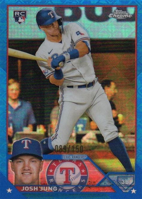 Josh Jung Topps Chrome Logofractor Edition Blue Price