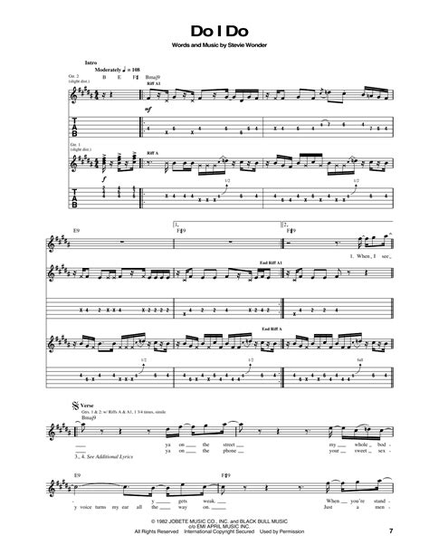 Do I Do by Stevie Wonder - Guitar Tab - Guitar Instructor