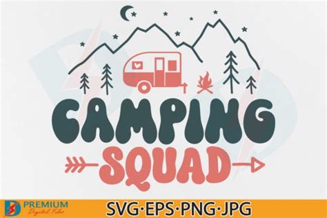 Camping Squad Svg Cute Camp Png Design Graphic By Premium Digital