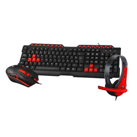 COMP Kit Gamer C3Tech Teclado E Mouse GK 20BK Headset PH 30BK Preto