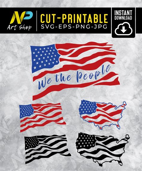 Bundle We The People American Flag Svg We The People Svg Etsy