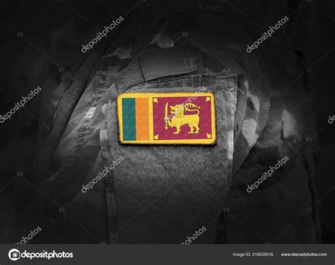 Flag of Sri Lanka on military uniform. Army, armed forces Stock Photo ...