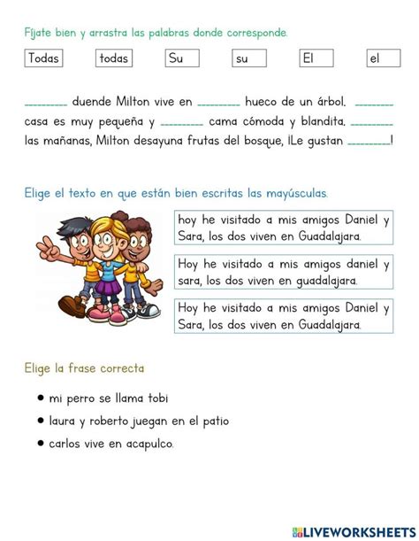 Ejercicio Online De Las May Sculas Para Tercero De Primaria Tercero