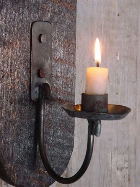 Wall Lighting Candle Sconce Primitive Early By Baconsquarefarm