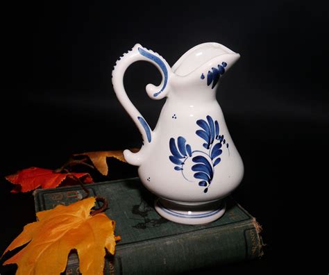 Hand Painted Delft Jug Made In Holland Traditional Windmill Etsy Canada