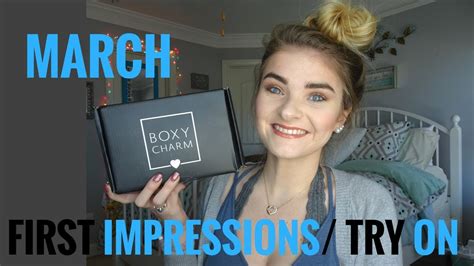 March Boxycharm Unboxing Try On First Impressions Youtube