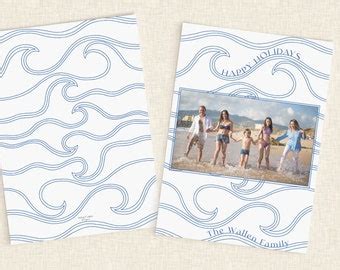 Personalized Beach Christmas Card - Etsy