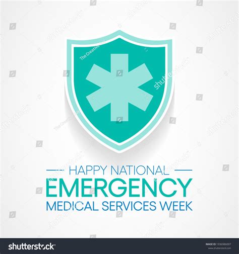 National Emergency Medical Services Week Observed Stock Vector Royalty