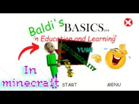 Baldis Basics In Minecraft Be Like YouTube