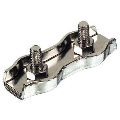 Sujetacable Plano Zincado 2 Tornillos 4 Mm