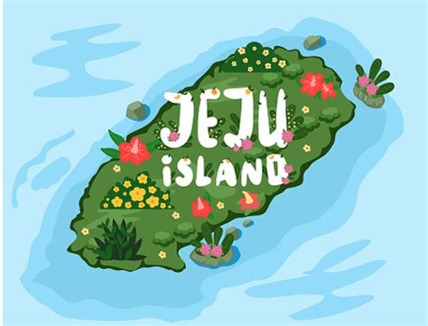 Welcome To Jeju Island In South Korea Traditional Landmarks Symbols ...