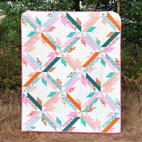 Carly Quilt Pattern Baby Lap And Twin Sizes Features Camellia Fabrics