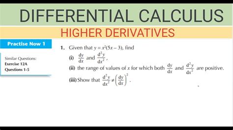 Physics Differential Calculus Higher 1st 2nd Derivatives Nsam Ch 12 Pn1 Sir Mike Solis