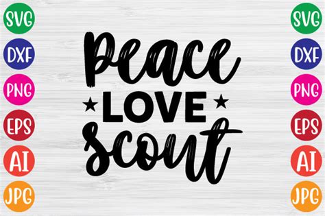 Peace Love Scout Graphic By Creative Creator Creative Fabrica